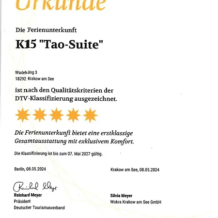 Tao-suite Mit Seeblick, Balkonterrasse & Sauna * Krakow am See